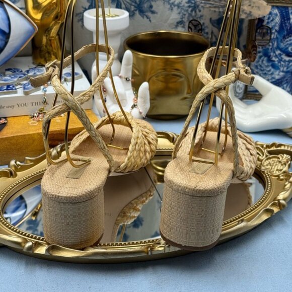 🆕 LOEFFLER RANDALL 🧿 NWOT Riya Braided Mignon Knot Mid-Heel Sandal, Sz 7 - Picture 11 of 16